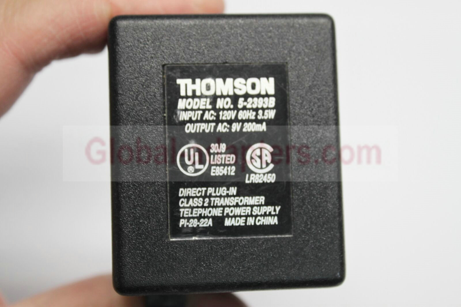 New 9V 200mA Thomson 5-2393B Class 2 Transformer Power Supply Ac Adapter